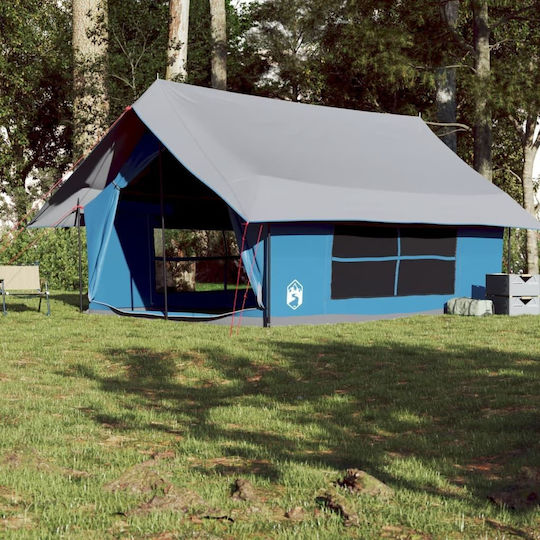 vidaXL Camping Tent A-Frame Blue for 5 People 353x248x210cm