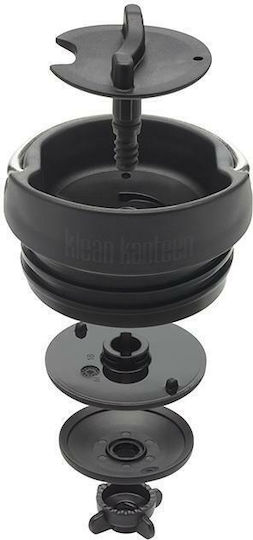 Klean Kanteen Thermos Bottle Stainless Steel BPA Free 355ml TKWide Brushed Stainless With Loop And Straw