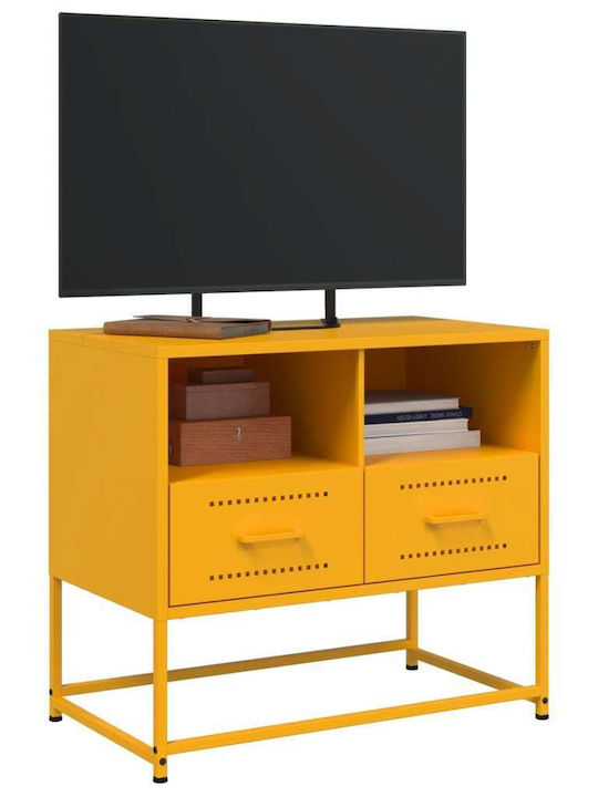 Metal TV Stand Mustard Yellow M68xD39xH60.5cm