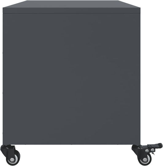 TV-Ständer Metall mit Rädern Anthrazit M68xT39xH43,5cm