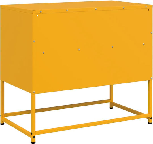 Metal TV Stand Mustard Yellow M68xD39xH60.5cm