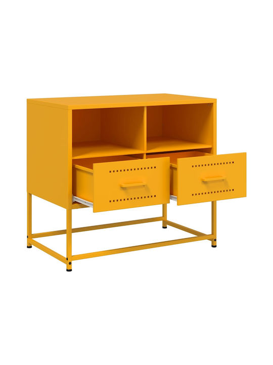 Metal TV Stand Mustard Yellow M68xD39xH60.5cm