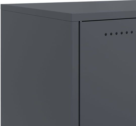 TV-Ständer Metall mit Rädern Anthrazit M68xT39xH43,5cm