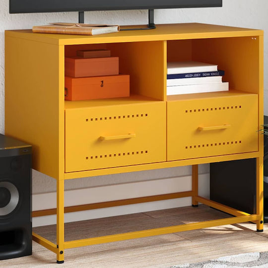 Metal TV Stand Mustard Yellow M68xD39xH60.5cm