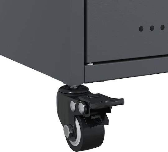TV-Ständer Metall mit Rädern Anthrazit M68xT39xH43,5cm