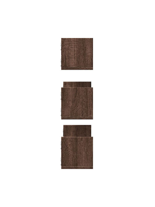 Wall Shelves Brown 3 Pieces 58x18x18 cm