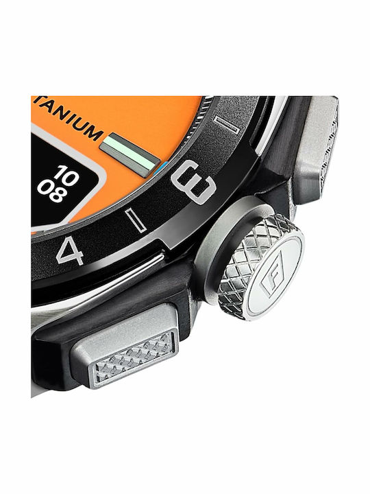 Festina Digital Men's Watch Chronograph Battery with Orange Rubber Strap