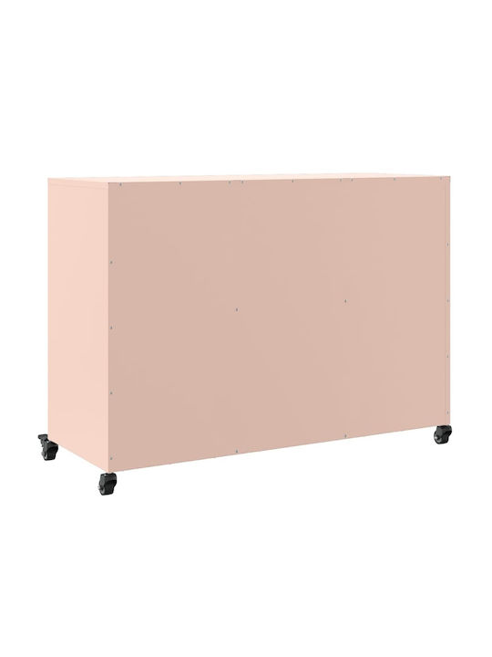 Ντουλάπι Γραφείου Μεταλλικό Ροζ 100.5x39x72cm