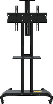 vidaXL 379578 TV Mount Floor with Arm Black