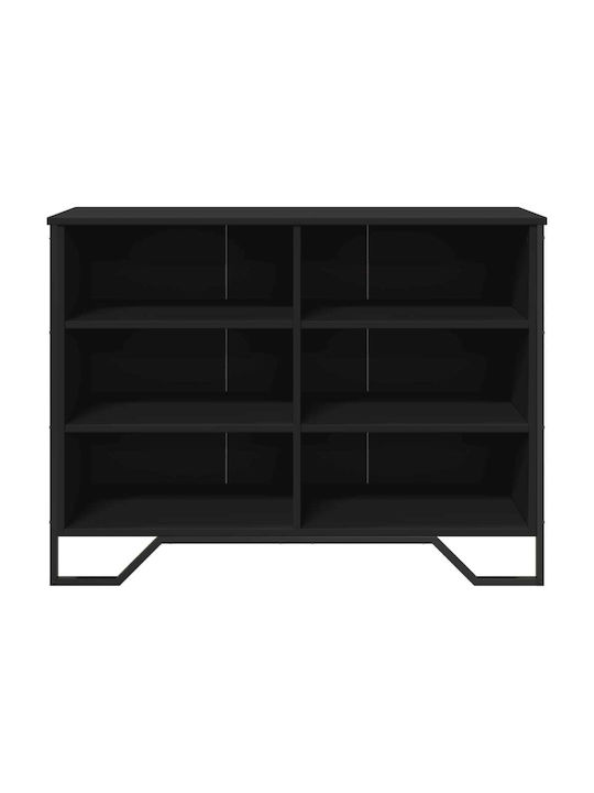 Sideboard made of Wood & Metal Black 101x35.5x74.5cm
