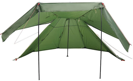 vidaXL Σκηνή Camping Teepee Πράσινη για 5 Άτομα 366x366x205εκ.