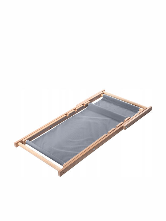 Liegestühle Holz mit Gray Stoff 2Stück