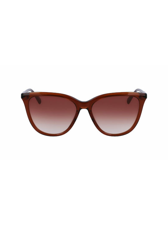 Longchamp Women's Sunglasses with Burgundy Plastic Frame and Burgundy Gradient Lens LO718S 201