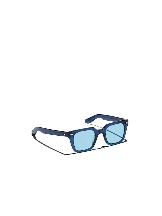 Moscot Grober Sunglasses with Blue Plastic Frame and Blue Lens GROBER NAVY