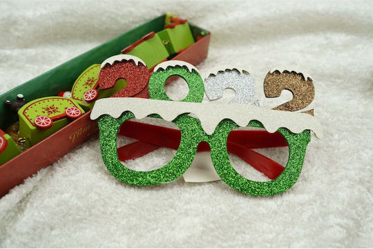 New Year's Eve Party Glasses 2022 Green Made Plastic Polyester Flippy
