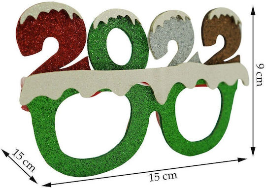 New Year's Eve Party Glasses 2022 Green Made Plastic Polyester Flippy