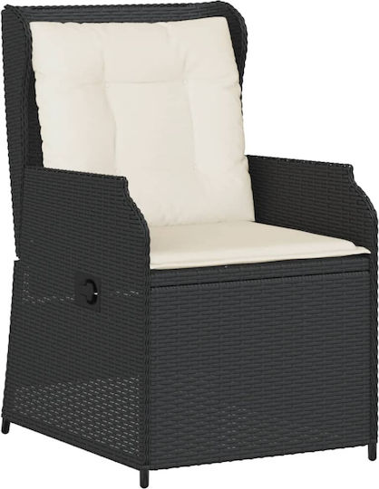 Garten- und Outdoor-Möbelsets 3 Stück Schwarz mit Kissen