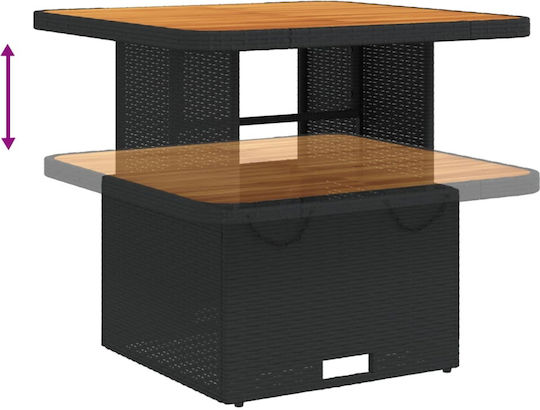 Garten- und Outdoor-Möbelsets 3 Stück Schwarz mit Kissen
