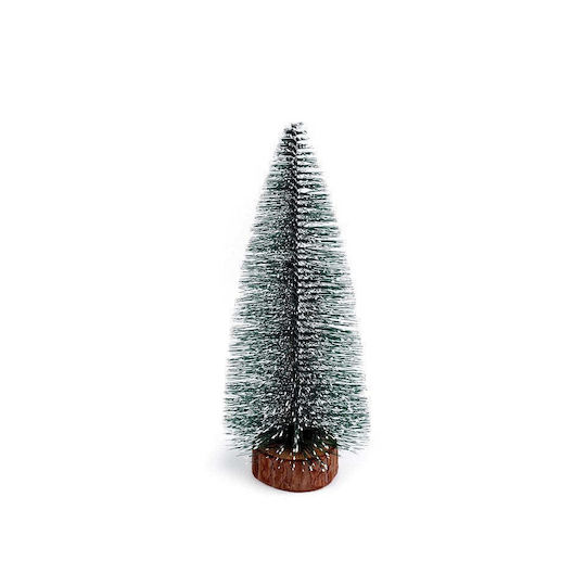 Christmas Decorative Snowy Wood Tree 30cm Green
