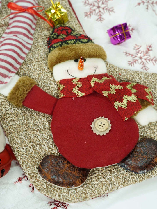 Weihnachtliche Dekorative Socke L45xB20cm. Braun