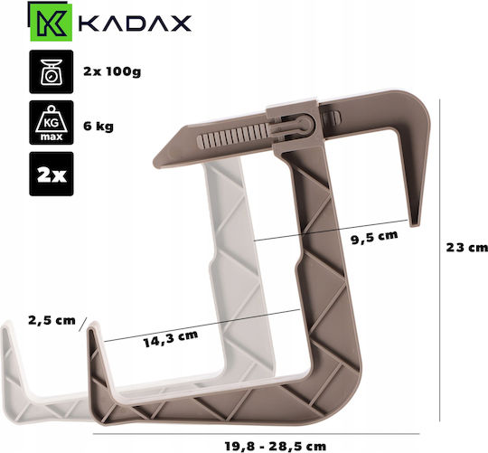 Kadax Άγκιστρα Γλάστρας Πλαστικά 2τμχ