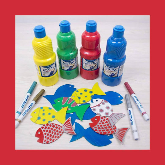 Giotto Paint Ακρυλικό Χρώμα Ζωγραφικής Κίτρινο 500ml
