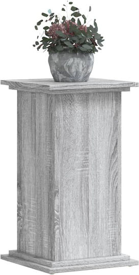 vidaXL Pflanzenständer Holz Grau 33cmx33cmx60cmcm.