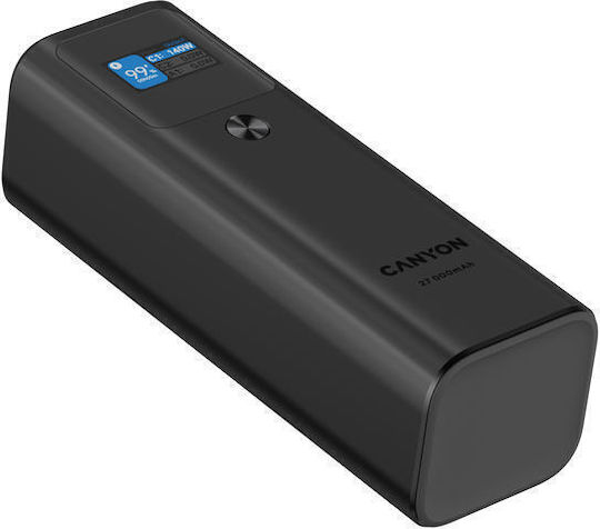 Canyon PB-2010 Power Bank 27000mAh 140W με Θύρα USB-A και 2 Θύρες USB-C Power Delivery / Quick Charge 3.0 Γκρι