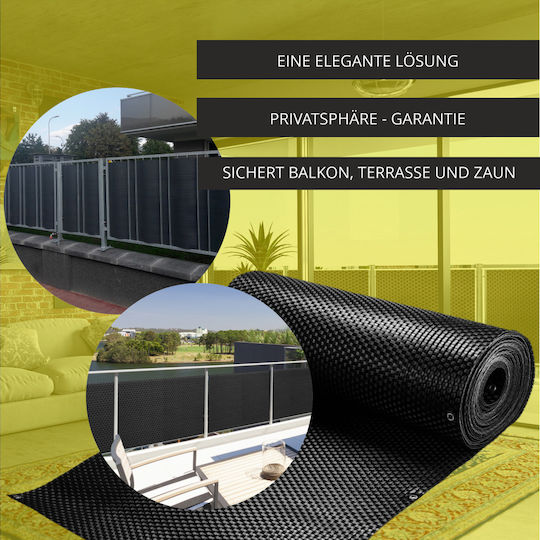 Kadax Διαχωριστικό Σκίασης Μαύρο 0.9x6m