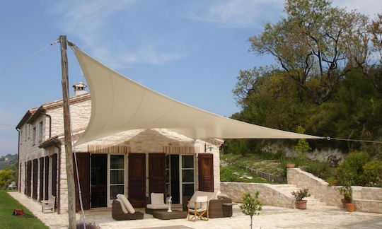 AIO Factory Триъгълник Shade Sail Бежов с PVC покритие 3м