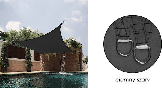 AIO Factory Квадратен Shade Sail Сив 5x5m AIO Factory Квадратен Shade Sail Сив 5x5m