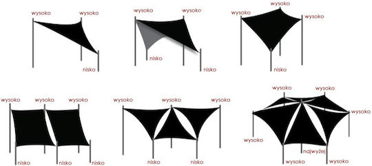AIO Factory Triunghi Umbrela Sail Alb 3m