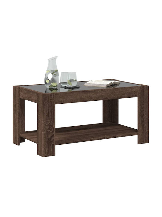 Rectangular Central Glass Coffee Table Drys M93xW53xH45cm