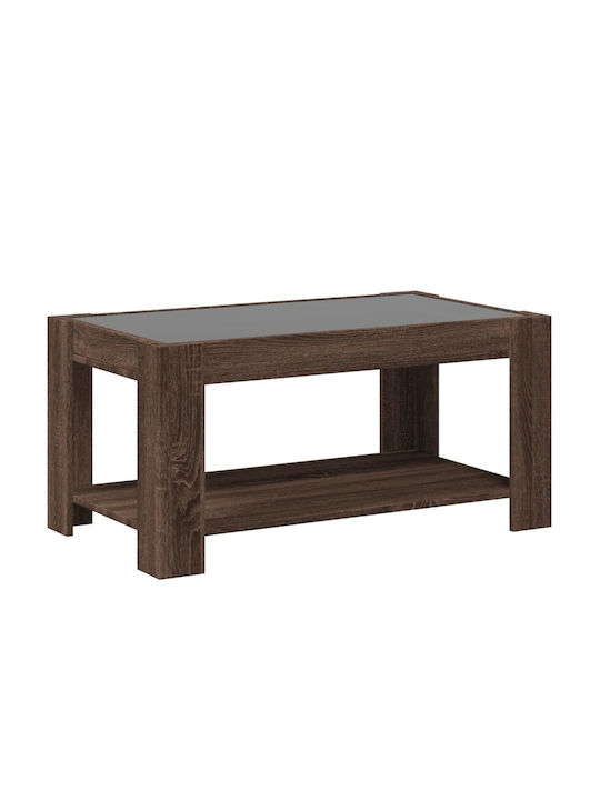 Rectangular Central Glass Coffee Table Drys M93xW53xH45cm