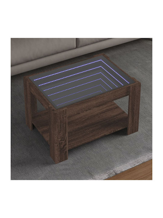 Rectangular Glass Side Table Drys M73xW53xH45cm