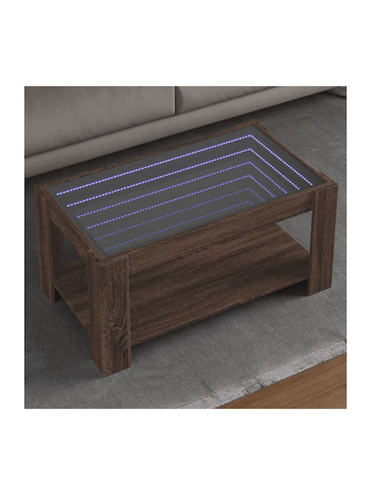 Rectangular Central Glass Coffee Table Drys M93xW53xH45cm