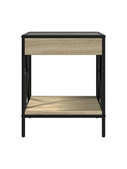 Square Glass Coffee Table Brown M40xL40xH49cm
