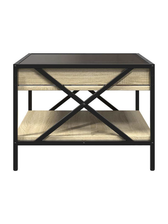 Square Glass Coffee Table Brown M50xL50xH38cm