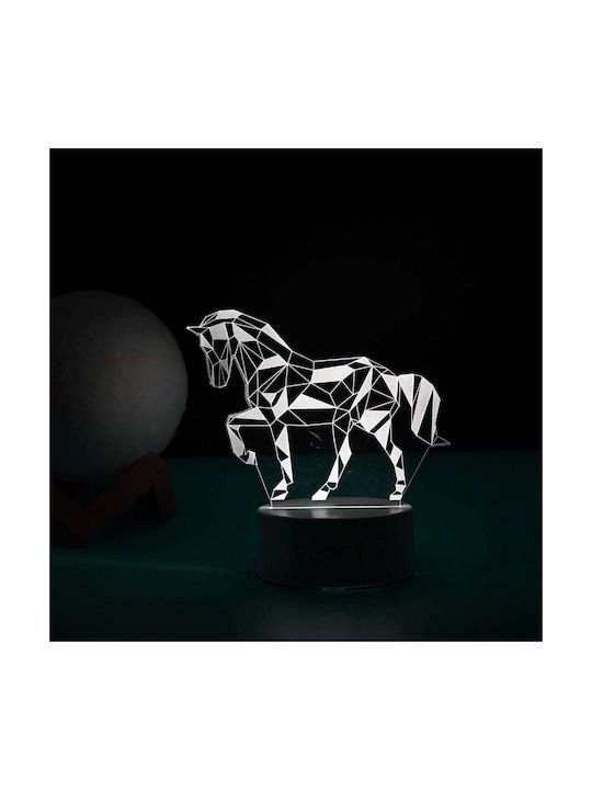 Decorative Led Lamp Flippy 3d Cal Remote Control Two Power Modes Usb Batteries 20 Cm Height Made Acrylic Material Multicolored Light White