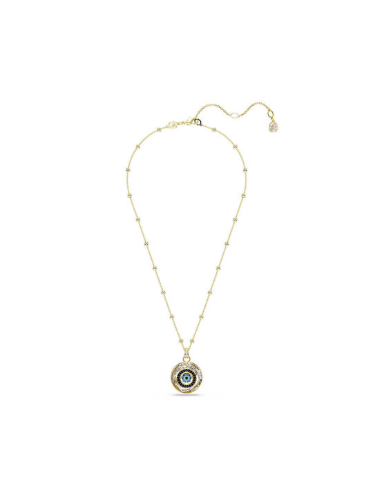 Swarovski Symbolica Pendant Necklace Multicolor Evil Eye Gold Tone 5692166