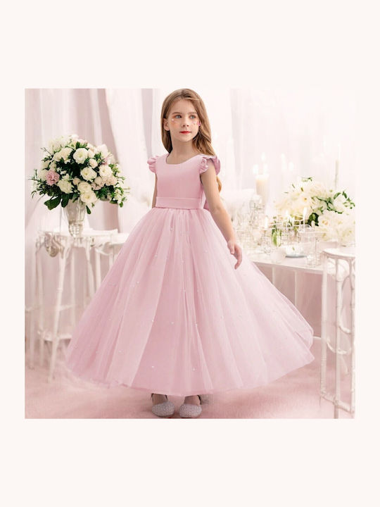 Children's Dress Sleeveless Tulle Pink