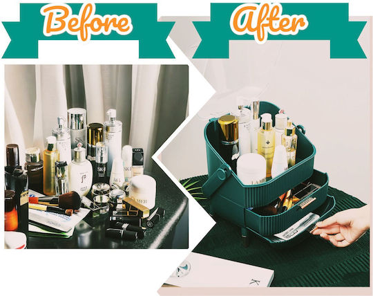 Organizator De Cosmetice Cu Sertare Verde