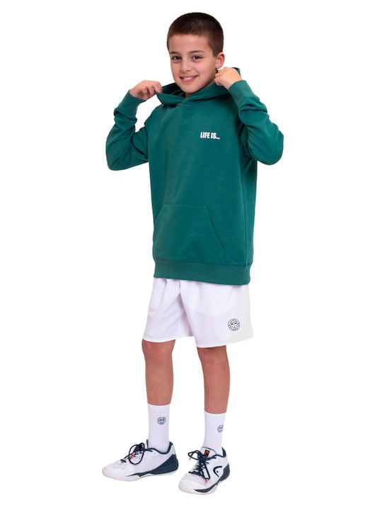 Kids Sweatshirt with Hood and Pockets Dark Green