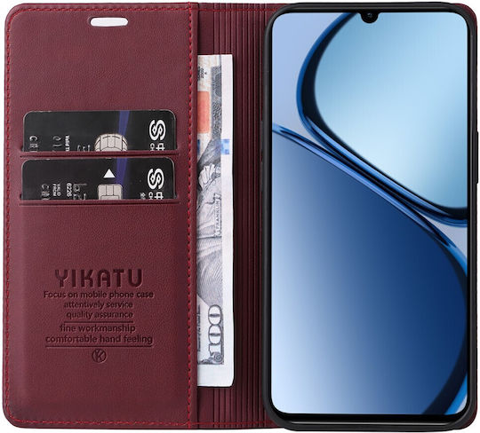 Realme Folio Series Book Synthetic Leather / Silicone / Plastic Red (Realme C63)