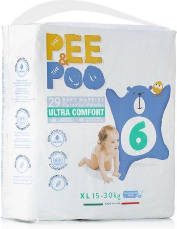 Pee&Poo Πάνες με Αυτοκόλλητο για 15-30kg 29τμχ