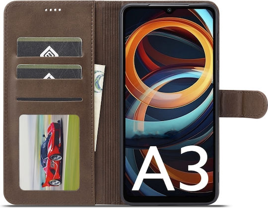 Задна корица Кожа Кафяв (Redmi A3)
