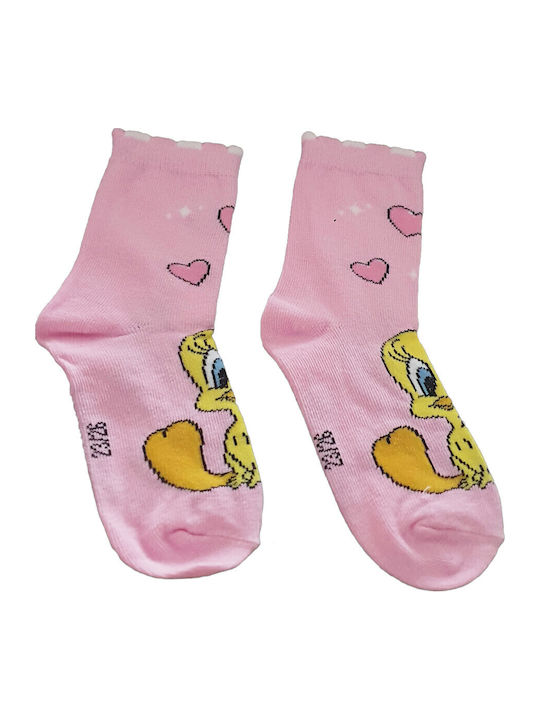 Disney Kids' Socks Tweety Pink Pink