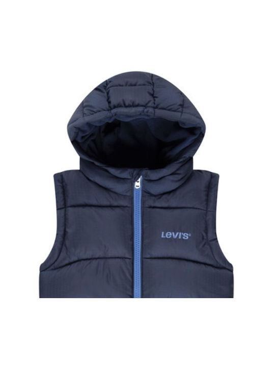 Levi's Kids Casual Jacket Sleeveless with Hood Navy Blue