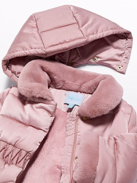 Kids' Fur with Lining & Hood Pink