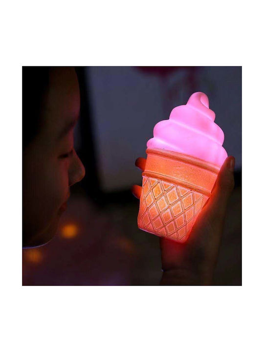 Beboulino Kids Decorative Lamp Ice cream Pink 7x14cm